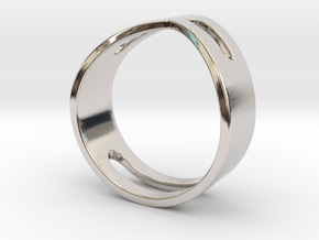 STUDIO PAULBAUT LOGO Ring (Size 5) in Platinum