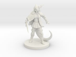 Female  Half Dragon Fighter in White Natural Versatile Plastic