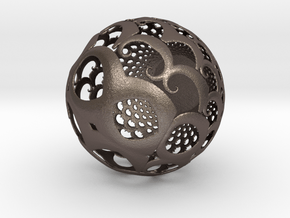 Lg Sphere in Polished Bronzed Silver Steel