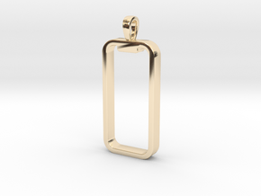 'Embrace The Notch' Phone Pendant / Keychain in 14k Gold Plated Brass