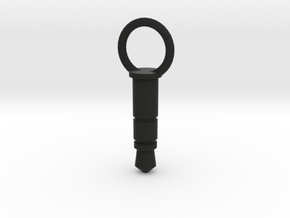 Ring 3.5 Jack Plug in Black Premium Versatile Plastic: Small