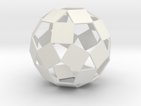 Open Rhombicosadodecahedron in White Natural Versatile Plastic