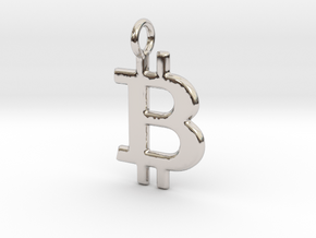 Bitcoin Pendant in Platinum