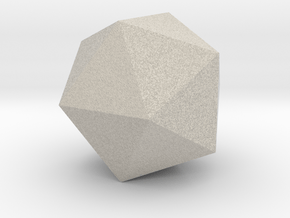 5 Icosahedron (twenty faces). in Natural Sandstone