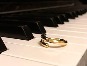 Fredskov Ring in 14k Gold Plated Brass: 6 / 51.5