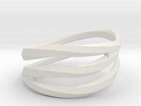 pentatwist waves ring in White Premium Versatile Plastic: 5.5 / 50.25