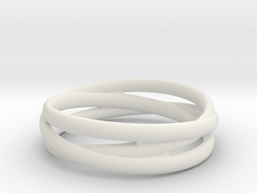 Triple alliance ring in White Premium Versatile Plastic: 6.25 / 52.125