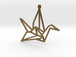 Crane Pendant S in Natural Bronze