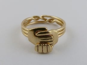 Gimmel Ring in Natural Bronze (Interlocking Parts): 5 / 49