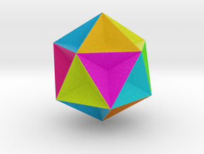 0415 Great Dodecahedron (F&full Color, 8cm) #001 in Full Color Sandstone