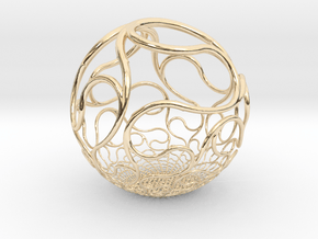 YyI Sphere in 14k Gold Plated Brass