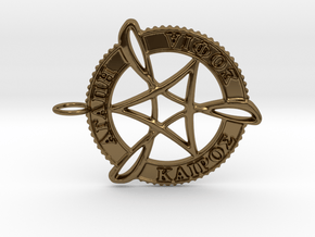 Agape Sophia Kairos Pendant in Polished Bronze