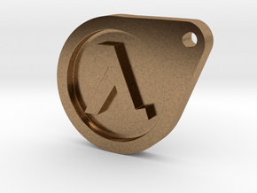 Half Life Dog Tag in Natural Brass