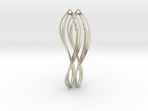 Flower 50 Twist - Pair in 14k White Gold