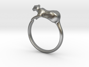Feline Band - Ring version in Natural Silver: 4 / 46.5