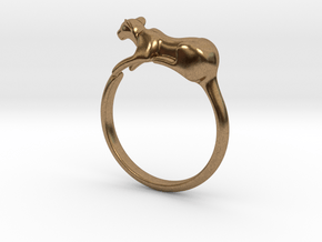 Feline Band - Ring version in Natural Brass: 4 / 46.5