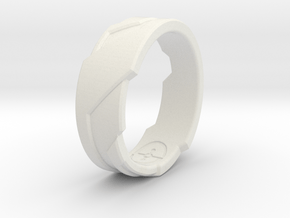 GD Ring (Choose Size Below) in White Natural Versatile Plastic