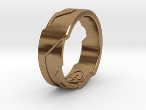 GD Ring (Choose Size Below) in Natural Brass