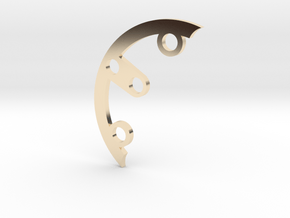 Rad fin A-4 in 14k Gold Plated Brass