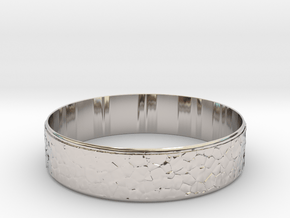 ring_TEXTURE in Rhodium Plated Brass