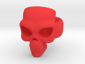 Skull Ring 'Sole'  in Red Processed Versatile Plastic: 6 / 51.5