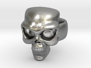 Skull Ring 'Sole'  in Natural Silver: 6 / 51.5