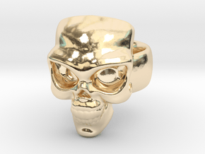 Skull Ring 'Sole'  in 14K Yellow Gold: 6 / 51.5