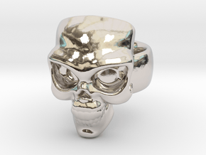Skull Ring 'Sole'  in Platinum: 6 / 51.5