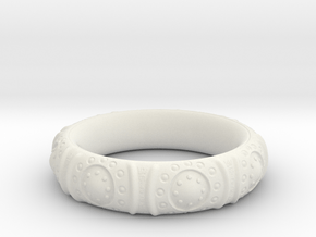 Tibetan_Bracelet Medium in White Natural Versatile Plastic