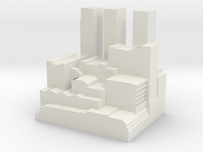 Q-04: "Queens Ziggurat" by Studio Antonas in White Natural Versatile Plastic