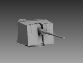 4.7" Gun and MKXVIII mount 1/128 in Tan Fine Detail Plastic