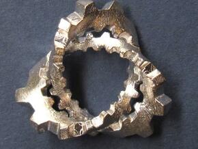 Knotted Cog (small) in Polished Silver