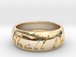 This Too Shall Pass ring size 12 1/2  in 14k Gold Plated Brass