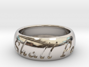 This Too Shall Pass ring size 12 1/2  in Rhodium Plated Brass