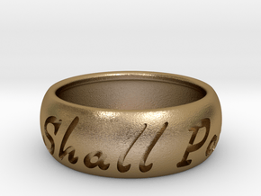 This Too Shall Pass ring size 12 1/2  in Polished Gold Steel