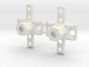 1 Set of 2 truck pivots in White Natural Versatile Plastic