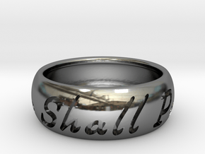 This Too Shall Pass Ring size 13 in Fine Detail Polished Silver