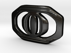 Buckle for material belt in Matte Black Steel