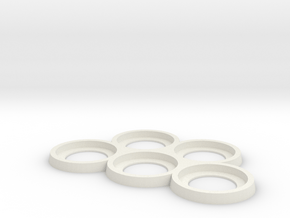 32mm Play and Display trays in White Natural Versatile Plastic: Small
