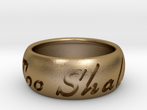 This Too Shall Pass ring size 10 in Polished Gold Steel
