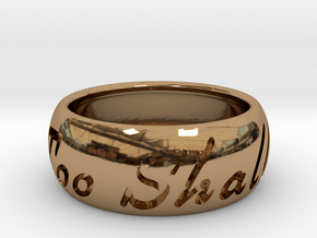This Too Shall Pass ring size 10 in Polished Brass