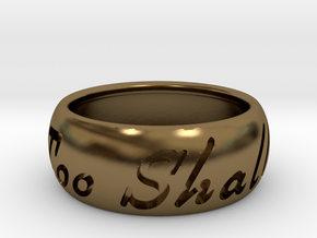 This Too Shall Pass ring size 10 in Polished Bronze