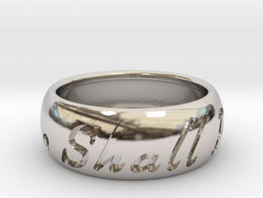 This Too Shall Pass ring size 11 1/2 in Platinum