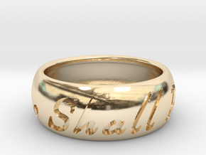 This Too Shall Pass ring size 11 1/2 in 14k Gold Plated Brass