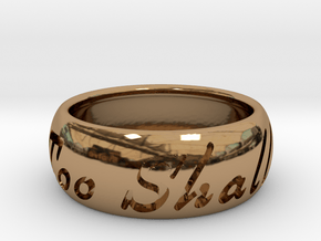 This Too Shall Pass ring size 11 in Polished Brass