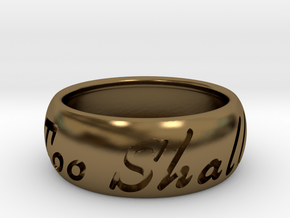 This Too Shall Pass ring size 11 in Polished Bronze
