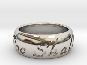 This Too Shall Pass Size ring size 10 1/2 in Rhodium Plated Brass