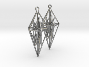 geosharp earrings in Natural Silver