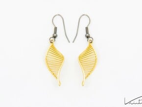 DNA Earrings 180 in Natural Brass