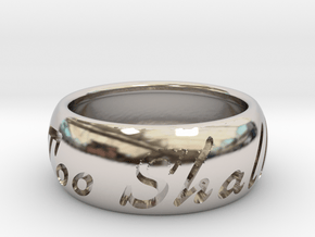 This Too Shall Pass ring size 10 in Rhodium Plated Brass
